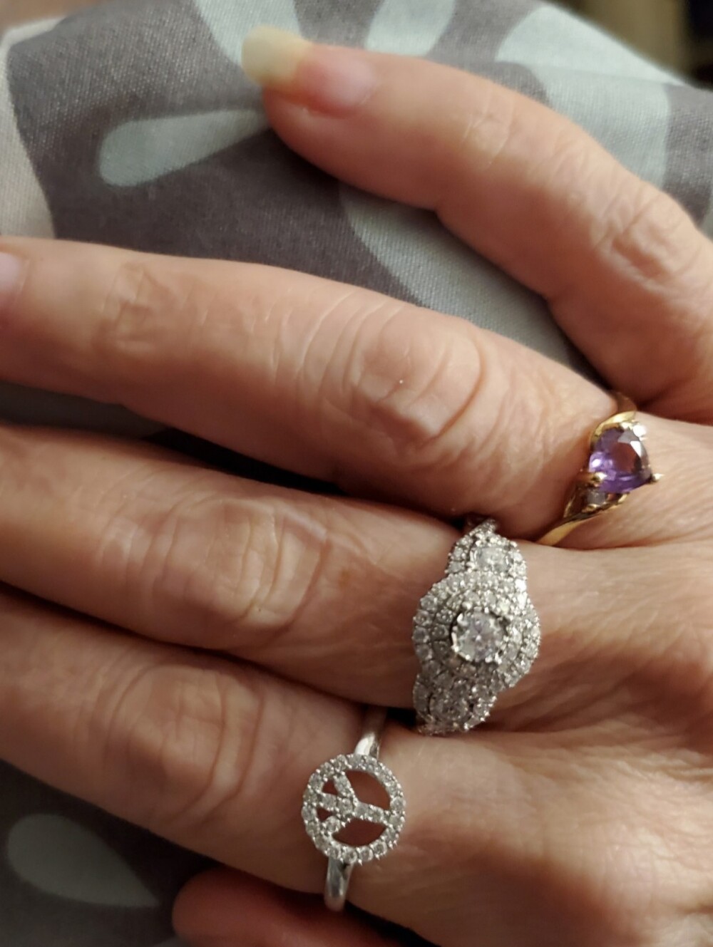 Zales White Gold and Diamond Cocktail Ring - Picture 4 of 4